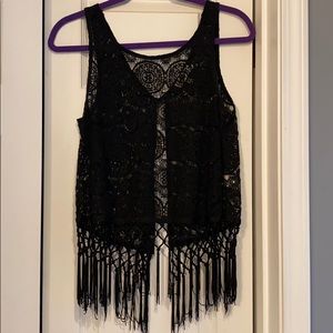 Women’s Moneteau Black Top/shirt Medium